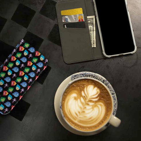 Disney Inside Out Character Pattern iPhone 15 Pro Folio Case